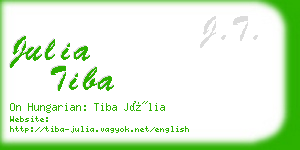 julia tiba business card